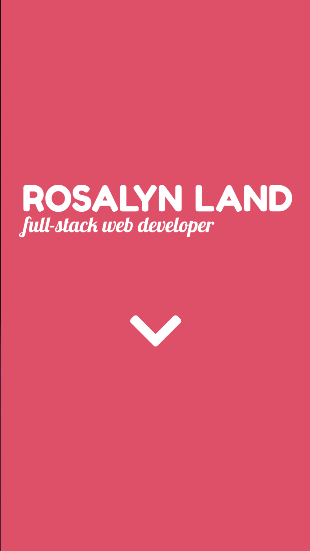 Rosalyn Land Portfolio Website